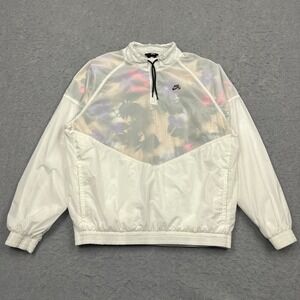 Nike SB Pullover Jacket Men's Large 1/4 Zip Windbreaker Skateboard Floral CI7105